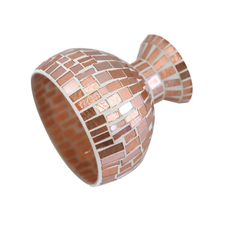 Home Decor Rose Gold Mosaic Glass Vessel Vase 16*16*14.7