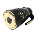 Vacuum Insulated Plastic Thermos Flask Black and Gold Mix 1 Litre