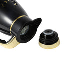 Vacuum Insulated Plastic Thermos Flask Black and Gold Mix 1 Litre