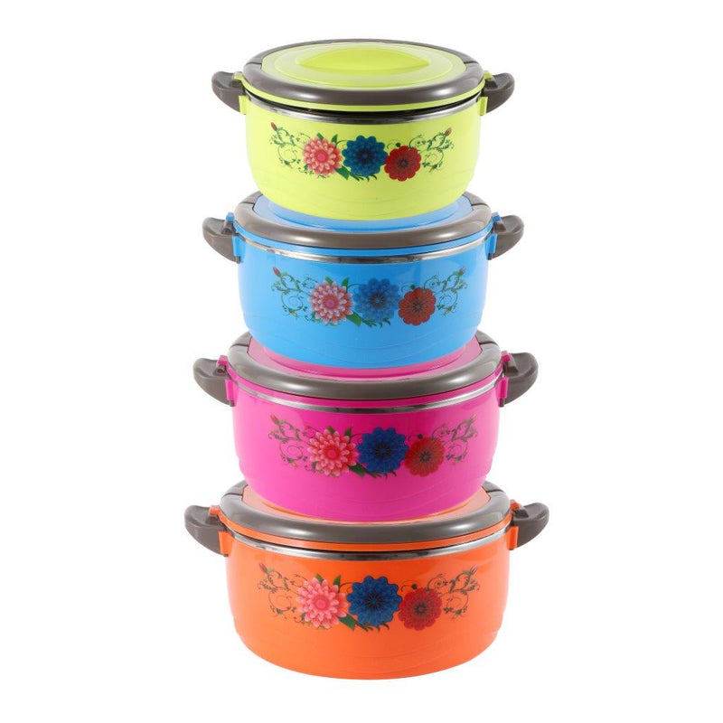 Plastic Vacuum Insulated Hot Pot Food Warmer Set of 4 0.8L+1.6L+3L+5.5L