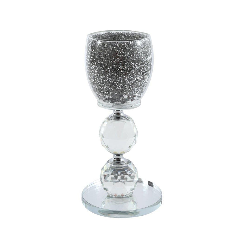 Home Decor Crystal Glass Candlestick Holder  16 cm