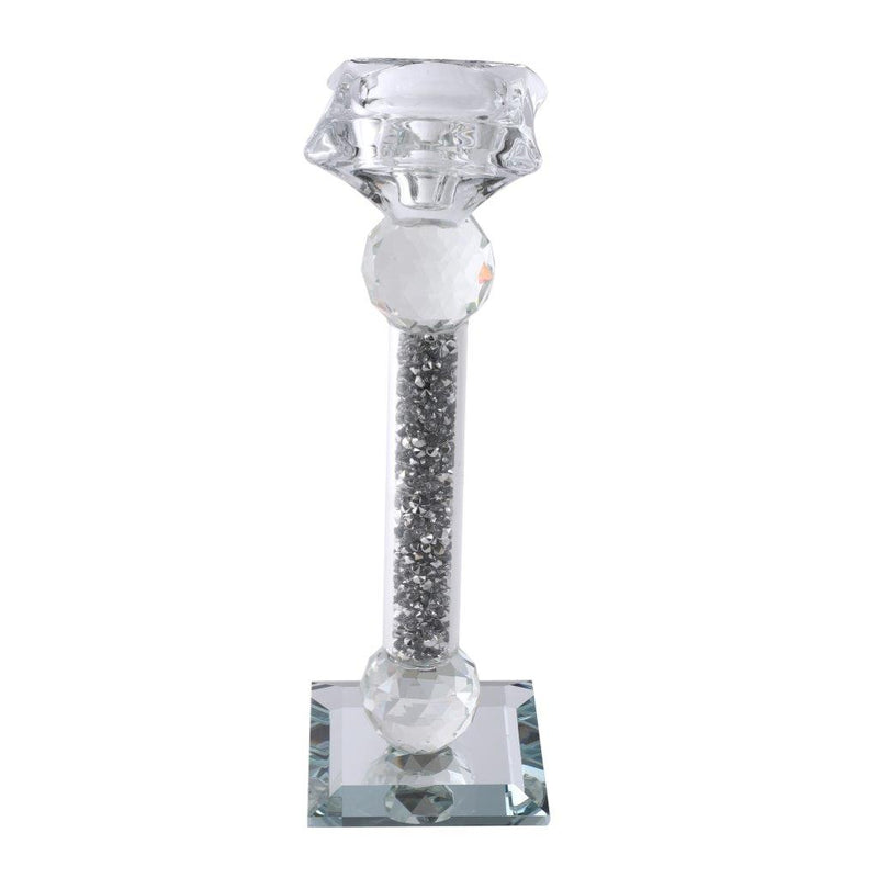 Home Decor Crystal Glass Candlestick Holder 20 cm