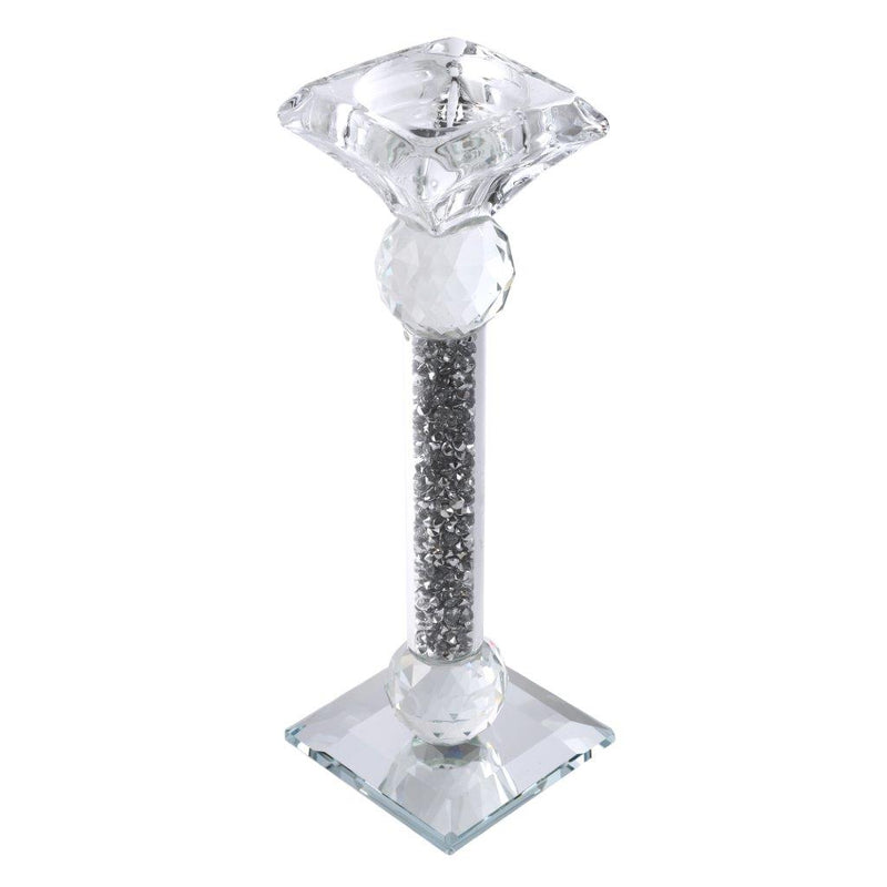 Home Decor Crystal Glass Candlestick Holder 20 cm