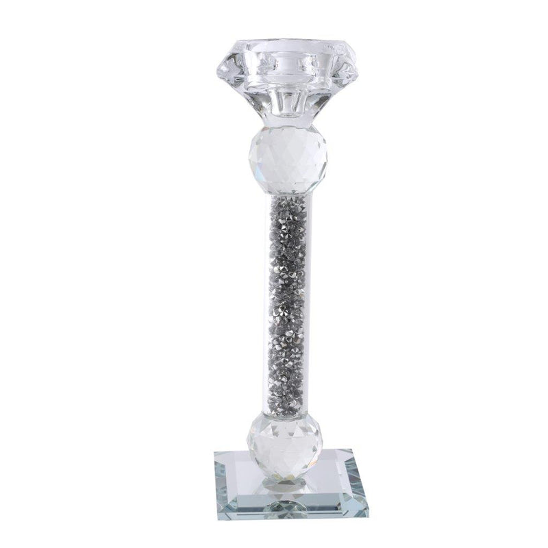 Home Decor Crystal Glass Candlestick Holder 20 cm