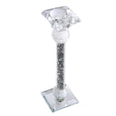 Home Decor Crystal Glass Candlestick Holder 25 cm