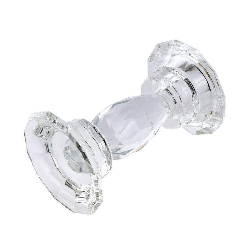 Home Decor Crystal Glass Candlestick Holder 14 cm