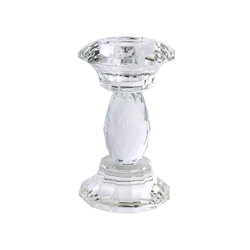 Home Decor Crystal Glass Candlestick Holder 14 cm