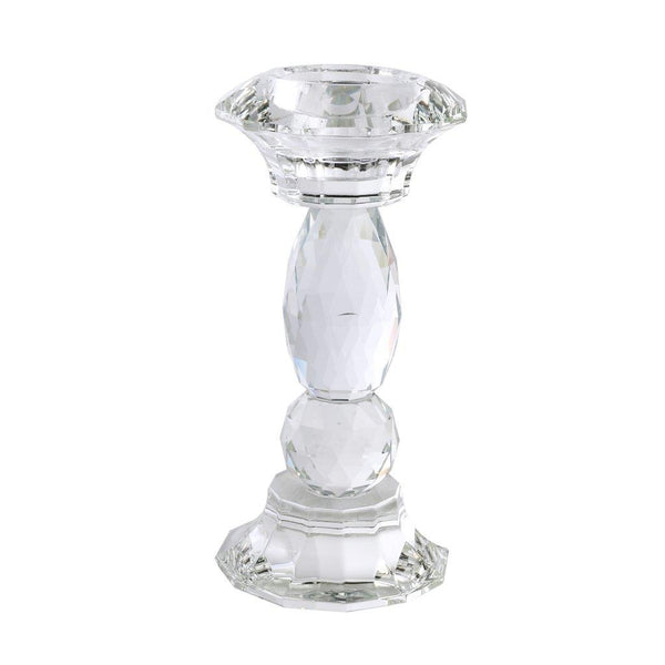 Home Decor Crystal Glass Candlestick Holder 17 cm