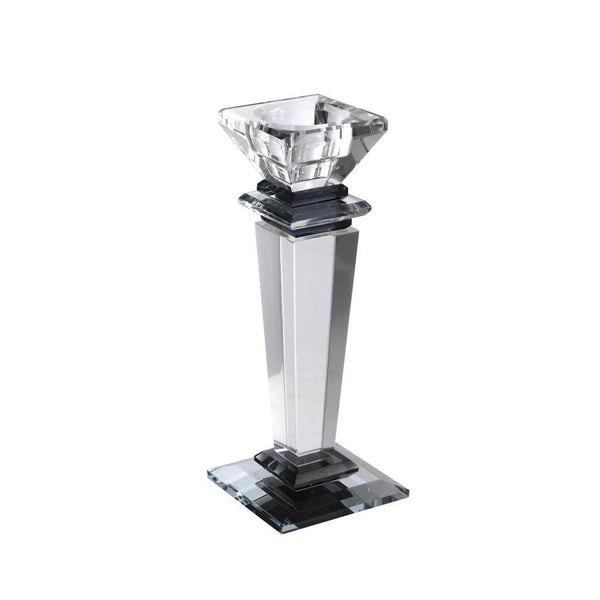 Home Decor Crystal Glass Candlestick Holder 24*8 cm