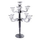 Home Decor Crystal Glass Candlestick Holder 9 arms 60 cm