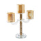 Home Decor Gold Crystal Glass Candlestick Holder 3 arms 26 cm
