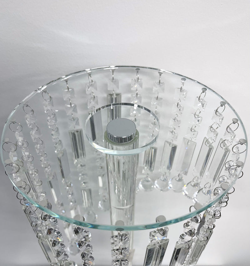 Home Decor Crystal Glass Flower Stand 60 cm