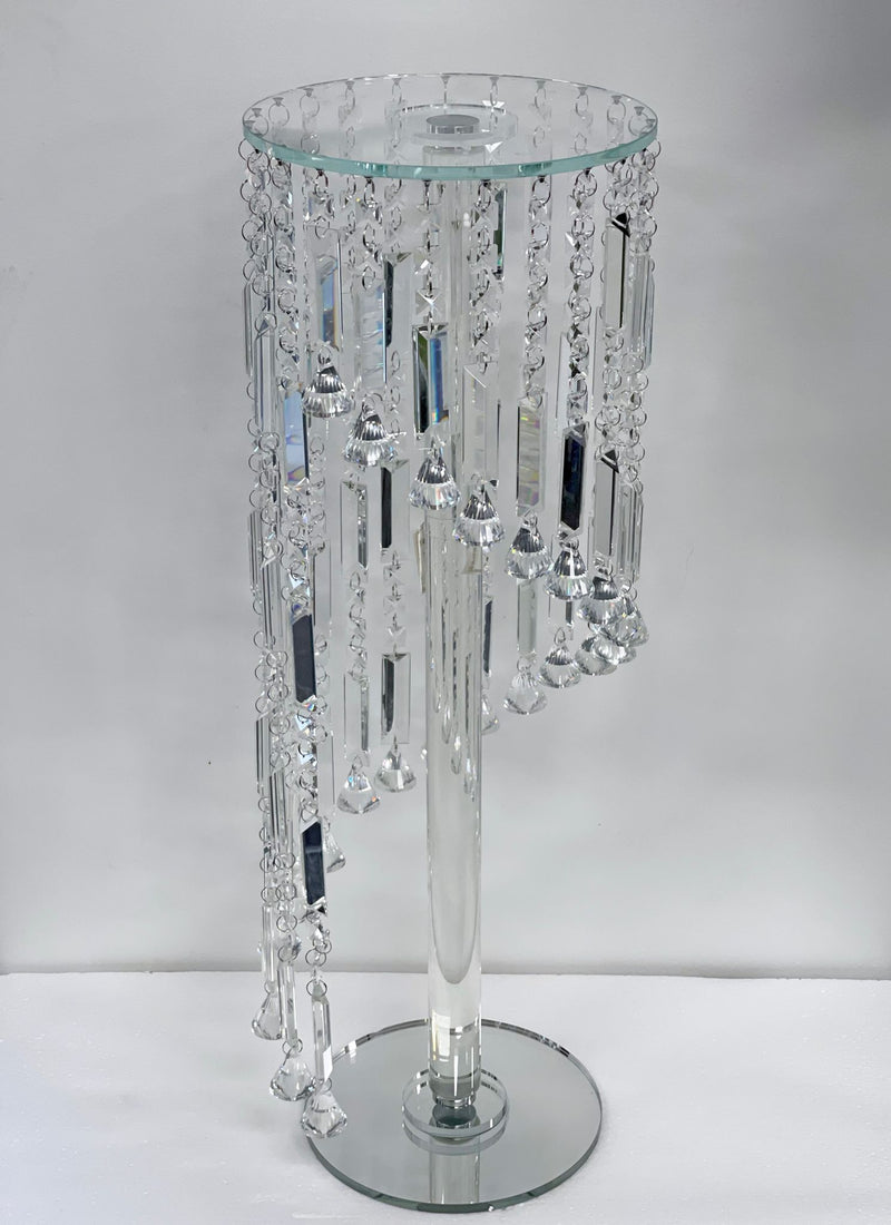 Home Decor Crystal Glass Flower Stand 60 cm