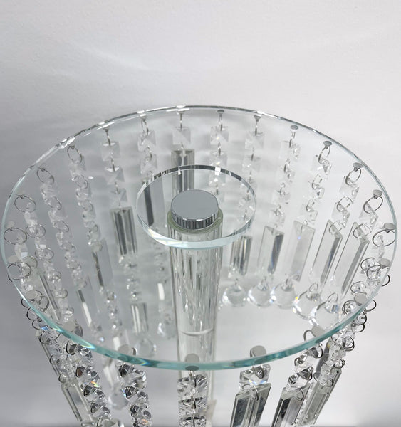 Home Decor Crystal Glass Flower Stand 75 cm