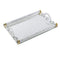 Home Decor Crystal Glass Serving Tray 19.5*29.5 cm