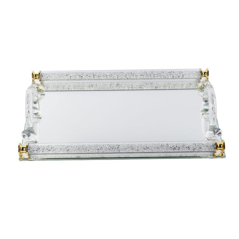 Home Decor Crystal Glass Serving Tray 19.5*29.5 cm