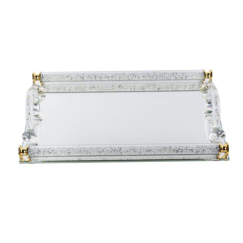 Home Decor Crystal Glass Serving Tray 25*38 cm