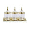 Gold Crystal Glass Candy Jar Canisters Set of 3 with Tray 10*19 cm