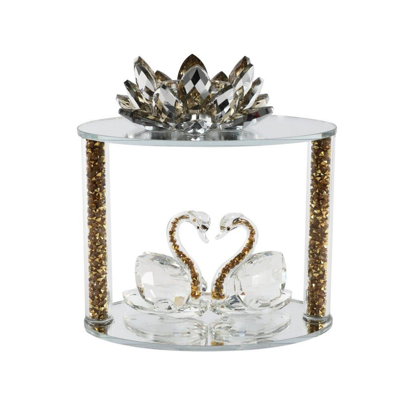 Home Decor Crystal Swan and Stand H - 18 cm ; W - 18 cm