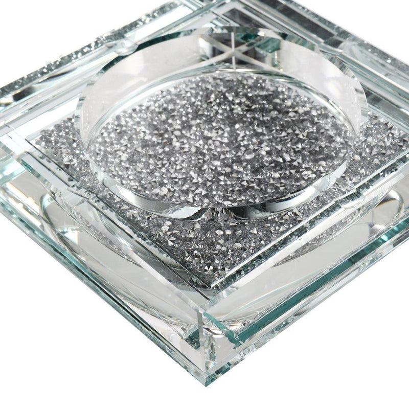 Home Decor Square Crystal Ashtray 12 cm