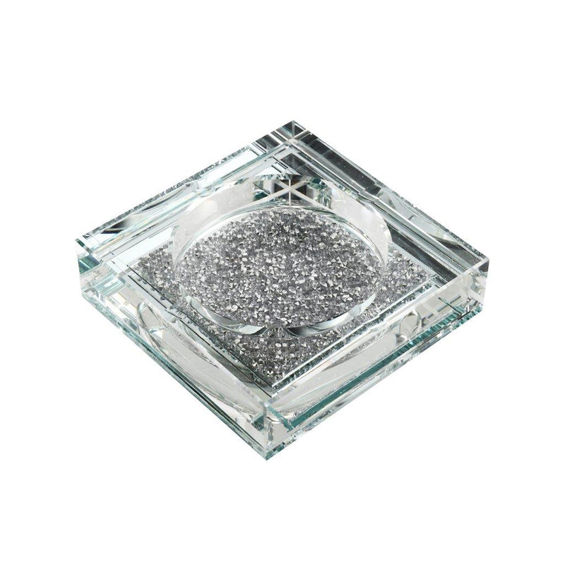 Home Decor Square Crystal Ashtray 12 cm