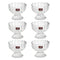 Crystal Cut Glass Ice Cream and Dessert Bowl Set of 6 pcs 170 ml pls