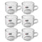 Glass Treo Mug Style Tea Cup Set of 6 180 ml