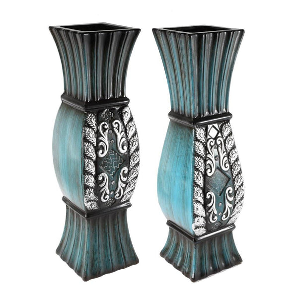 Home Decor Sea Green Mix Design Ceramic Vase 60 cm