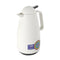 Vacuum Insulated Plastic Thermos Flask Plain White Mix 1 Litre
