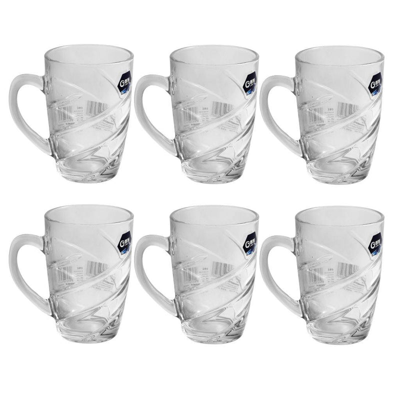 Premium Lead Free Glass Tea Cup Set of 6 pcs 215 ml