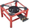 Cast Iron Red Gas Stove with 3 rings Gas Burner with High Pressure 1.2M Hose 39.5*39.5*33 cm