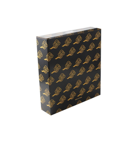 Engraved Deco Gold Hexagonal Candy Box Nuts and Chocolates Serving Tray with Lid 30*30*6 cm