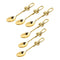 Gold Plated Deco Coffee Spoon Set of 6 Pcs 11 cm