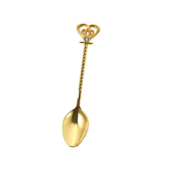 Gold Plated Deco Coffee Spoon Set of 6 Pcs 11 cm