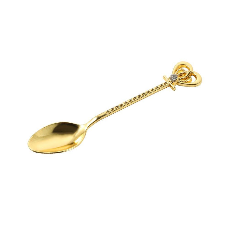 Gold Plated Deco Coffee Spoon Set of 6 Pcs 11 cm