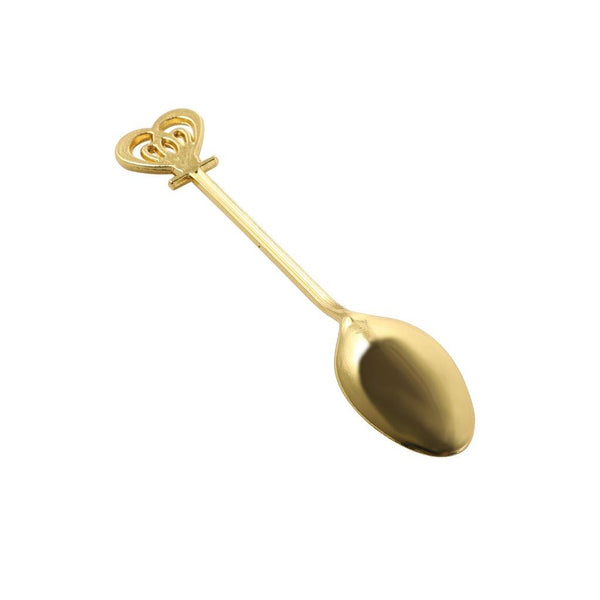 Gold Plated Deco Coffee Spoon Set of 6 Pcs 11 cm