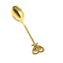 Gold Plated Deco Coffee Spoon Set of 6 Pcs 11 cm