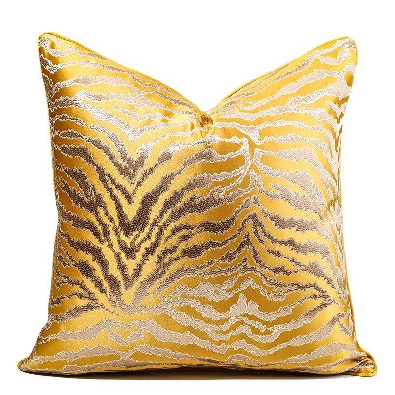 Modern Decorative Gold and Silver Zebra Stripe Cushion Cover Pillowcase 50*50 cm