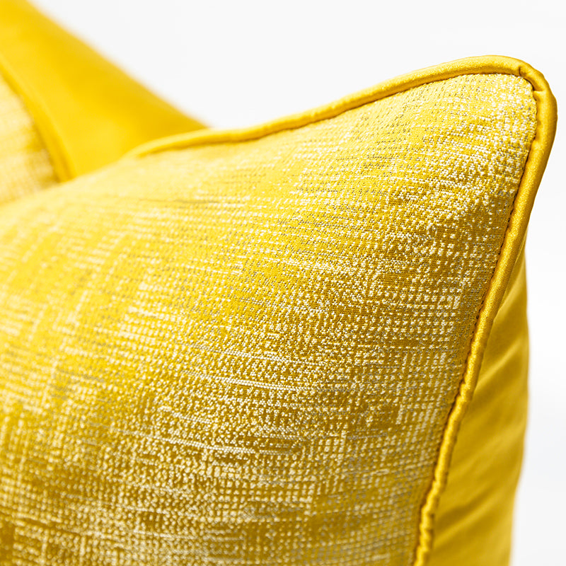 Modern Decorative Mustard Yellow Fabric Pattern Cushion Cover Pillowcase 50*50 cm