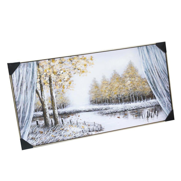 Home Decor Landscape Canvas Wall Art Abstract Nature Oil Painting PVC Frame 70*140*3.5 cm