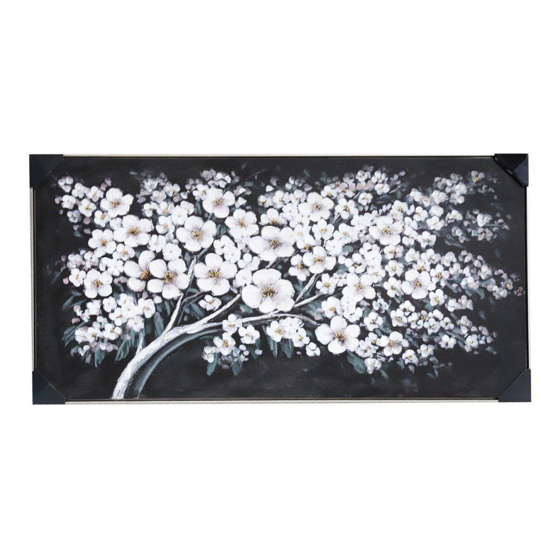 Home Decor Landscape Canvas Wall Art Abstract Floral Blossom Oil Painting PVC Frame 70*140*3.5 cm