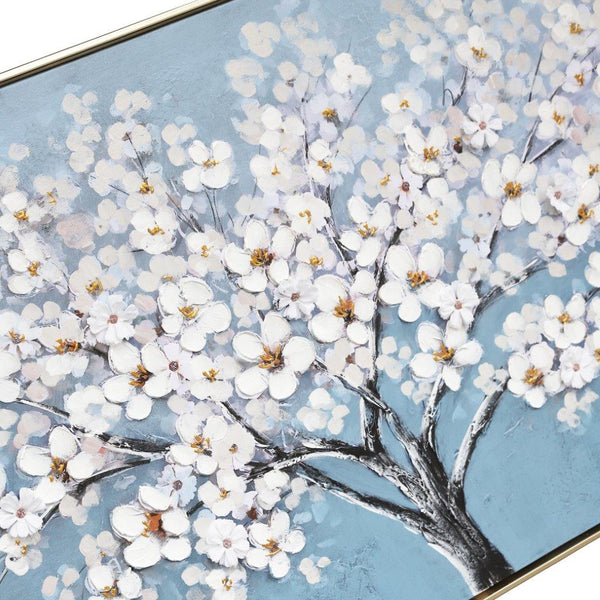 Home Decor Landscape Canvas Wall Art Abstract Floral Blossom Oil Painting PVC Frame 70*140*3.5 cm