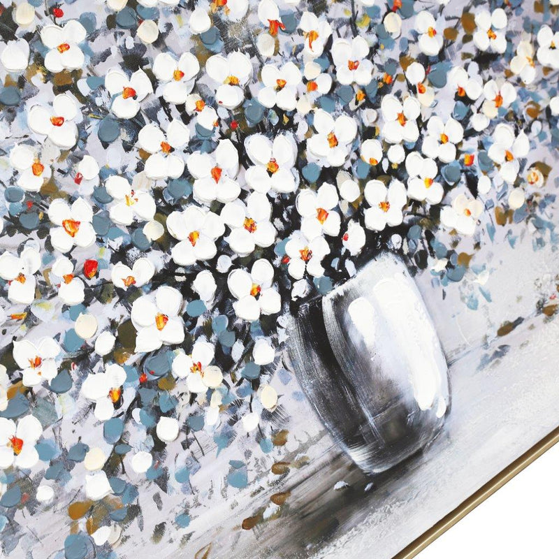 Home Decor Landscape Canvas Wall Art Abstract Floral Blossom Oil Painting PVC Frame 80*120*3.5 cm