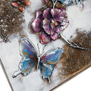 Home Decor Landscape Canvas Wall Art Abstract Butterfly Floral Oil Painting PVC Frame 80*80*3.5 cm