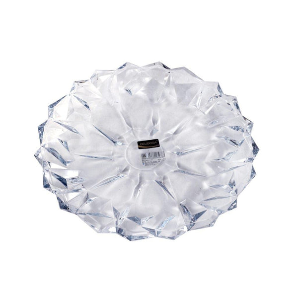 Crystal Glass Serving Dish Round Fruit Plate 34 cm