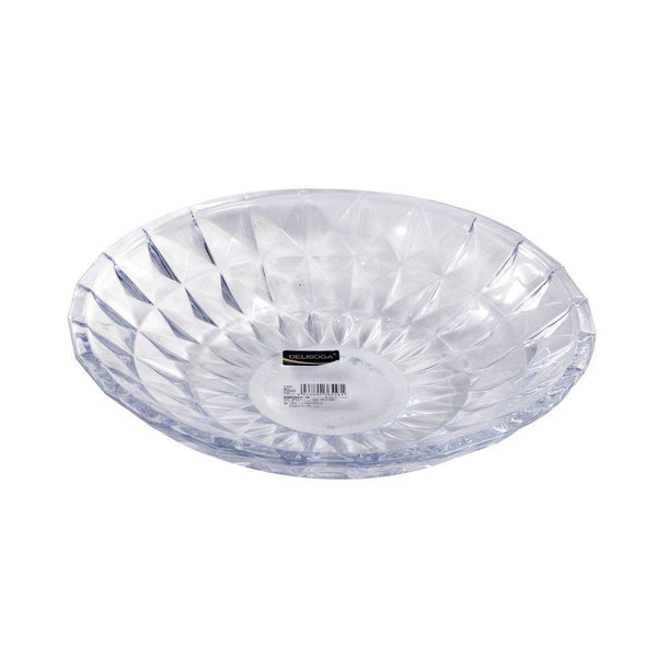 Crystal Glass Serving Dish Round Fruit Plate 30 cm