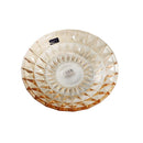 Champagne Color Crystal Glass Serving Dish Round Fruit Plate 30 cm