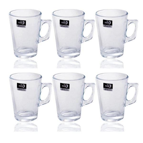 Premium Lead Free Glass Tea Cup Set of 6 pcs 130 ml