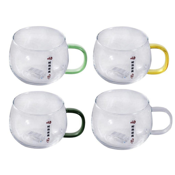 Glass Tea and Coffee Cup Set of 4 Pcs 410 ml
