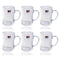 Glass Green Tea Mug Tea Cup Set of 6 Pcs 380 ml